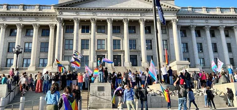Rally for transgender people at the Utah StateCapitol